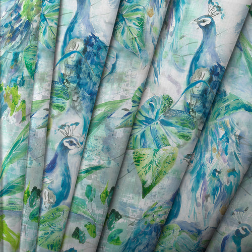 Animal Blue M2M - Ebba Printed Made to Measure Curtains Sage Voyage Maison