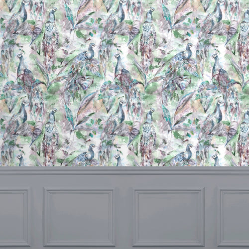 Animal Grey Wallpaper - Ebba  1.4m Wide Width Wallpaper (By The Metre) Agate Voyage Maison