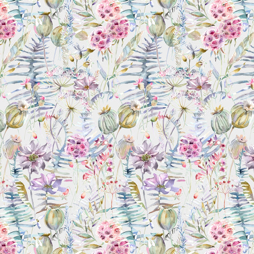 Floral Pink Fabric - Edenmuir Printed Cotton Fabric (By The Metre) Sorbet/Natural Voyage Maison