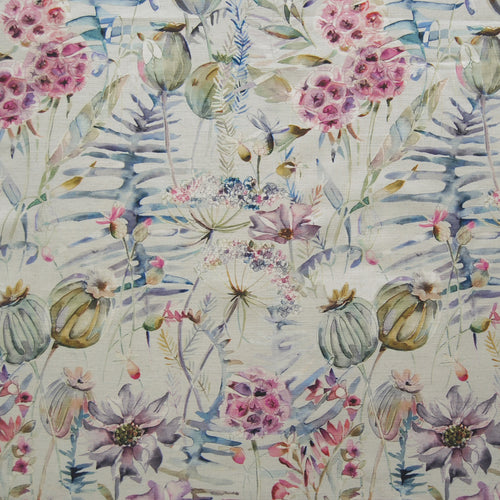 Samples - Edenmuir Linen Printed Fabric Sample Swatch Sorbet Voyage Maison