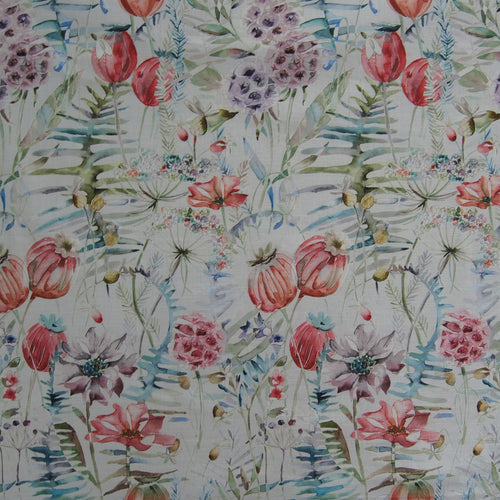 Floral Red Fabric - Edenmuir Printed Cotton Fabric (By The Metre) Cinnamon Voyage Maison