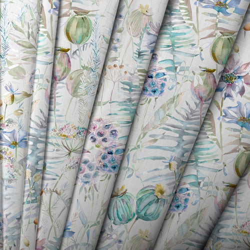 Floral Blue M2M - Edenmuir Printed Cotton Made to Measure Roman Blinds Capri Voyage Maison