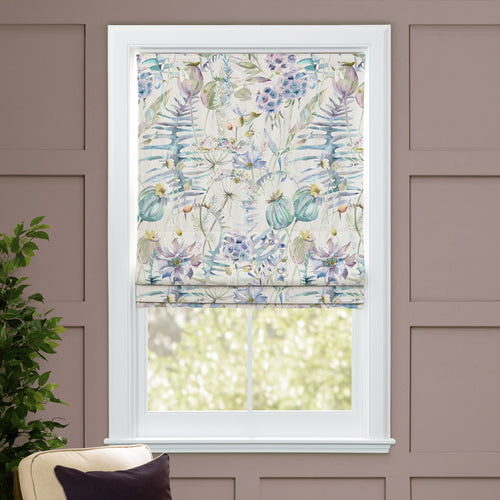 Floral Blue M2M - Edenmuir Printed Cotton Made to Measure Roman Blinds Capri Voyage Maison