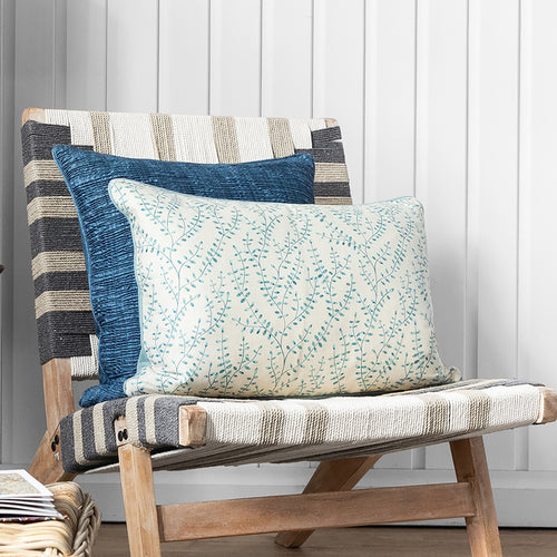 Additions Eden Printed Feather Cushion in Ocean
