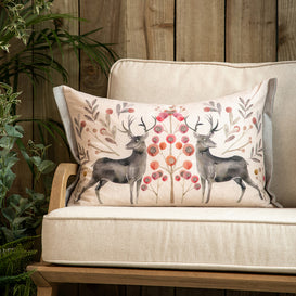 Voyage Maison Edo Printed Feather Cushion in Mulberry