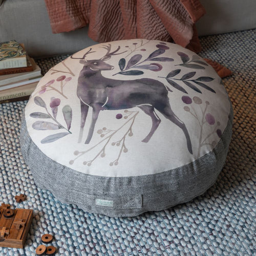 Animal Purple Cushions - Edo Printed Floor Cushion Violet Voyage Maison