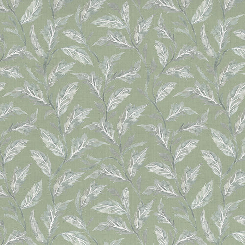 Floral Green Fabric - Eildon Printed Cotton Fabric (By The Metre) Moss Voyage Maison