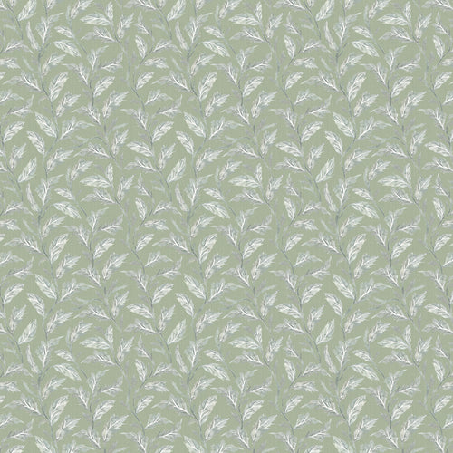 Floral Green Fabric - Eildon Printed Cotton Fabric (By The Metre) Moss Voyage Maison