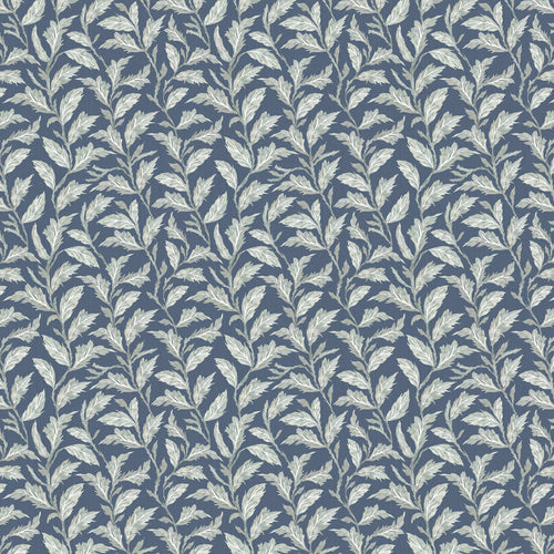 Floral Blue Fabric - Eildon Printed Cotton Fabric (By The Metre) Navy Voyage Maison