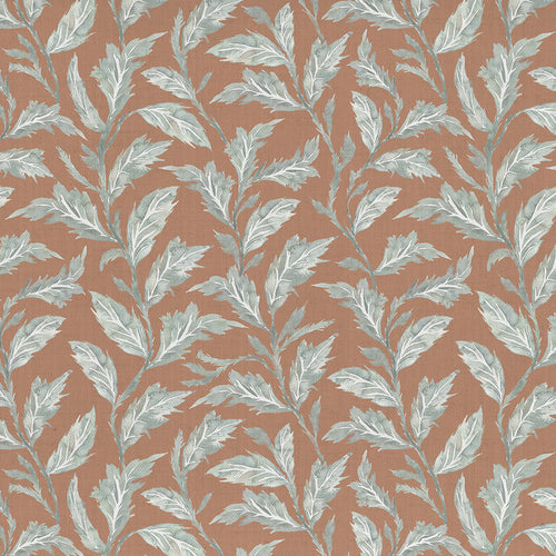 Floral Orange Fabric - Eildon Printed Cotton Fabric (By The Metre) Rust Voyage Maison