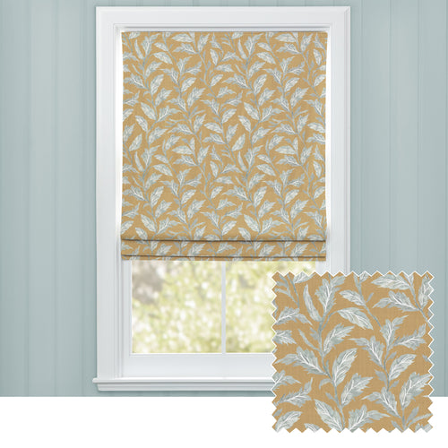 Floral Gold M2M - Eildon Printed Cotton Made to Measure Roman Blinds Gold Voyage Maison