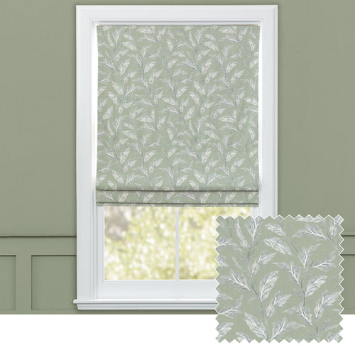 Floral Green M2M - Eildon Printed Cotton Made to Measure Roman Blinds Moss Voyage Maison