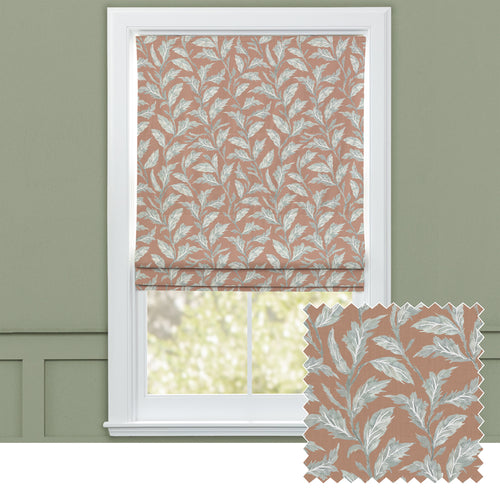 Floral Orange M2M - Eildon Printed Cotton Made to Measure Roman Blinds Rust Voyage Maison