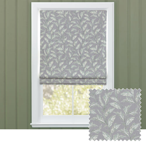 Floral Grey M2M - Eildon Printed Cotton Made to Measure Roman Blinds Stone Voyage Maison