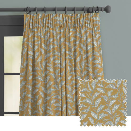Floral Gold M2M - Eildon Printed Made to Measure Curtains Gold Voyage Maison