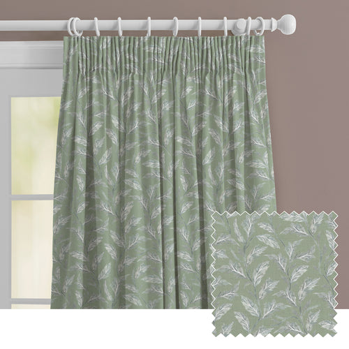 Floral Green M2M - Eildon Printed Made to Measure Curtains Moss Voyage Maison