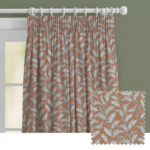 Floral Orange M2M - Eildon Printed Made to Measure Curtains Rust Voyage Maison