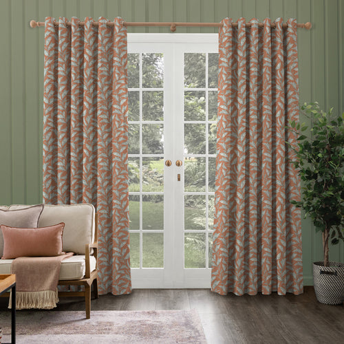 Floral Orange M2M - Eildon Printed Made to Measure Curtains Rust Voyage Maison