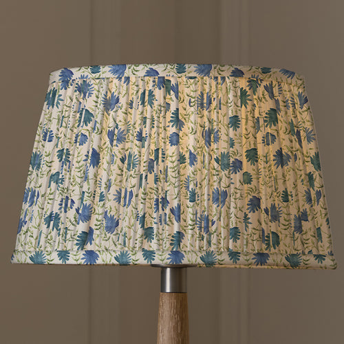 Floral Blue Lighting - Elai Pleated Tapered Lamp Shade Denim Voyage Maison