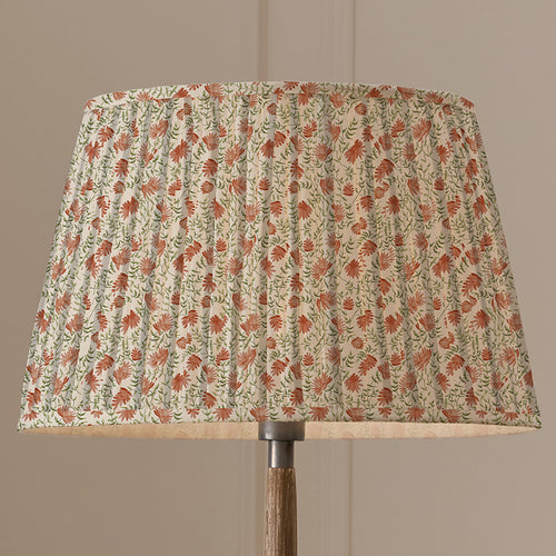 Floral Orange Lighting - Elai Pleated Tapered Lamp Shade Terracotta Voyage Maison