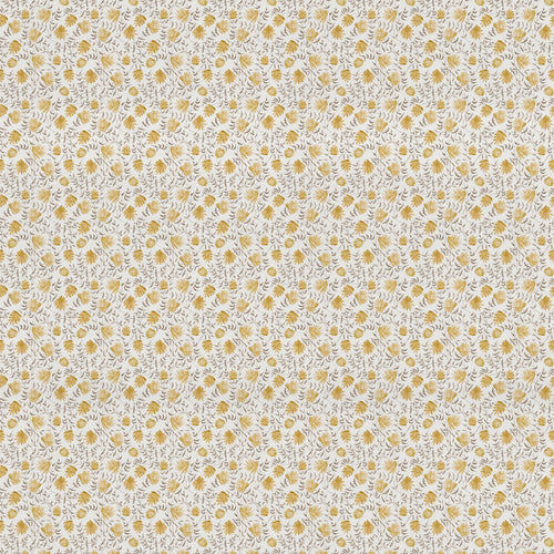 Floral Beige Fabric - Elai Printed Cotton Fabric (By The Metre) Stone Voyage Maison