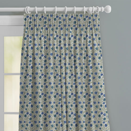 Floral Blue M2M - Elai Printed Cotton Made to Measure Curtains Denim Voyage Maison