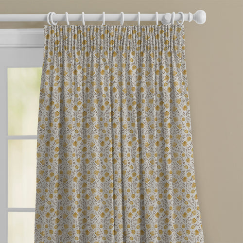 Floral Beige M2M - Elai Printed Cotton Made to Measure Curtains Stone Voyage Maison
