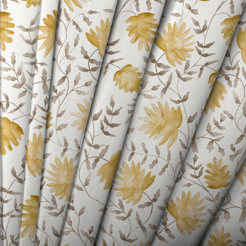 Floral Beige M2M - Elai Printed Cotton Made to Measure Curtains Stone Voyage Maison