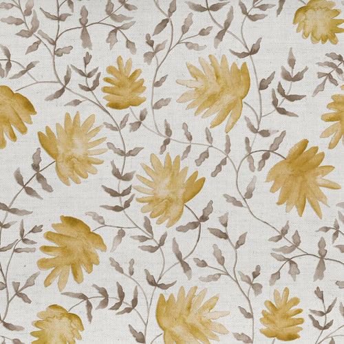 Floral Beige M2M - Elai Printed Cotton Made to Measure Curtains Stone Voyage Maison