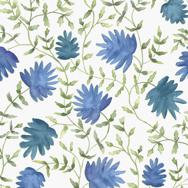 Elai Denim 1.4m Wide Width Wallpaper (By The Metre) | Blue Wallpaper ...