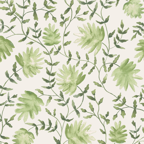 Abstract Green Wallpaper - Elai  1.4m Wide Width Wallpaper (By The Metre) Sage Voyage Maison