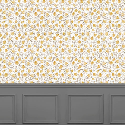 Abstract Beige Wallpaper - Elai  1.4m Wide Width Wallpaper (By The Metre) Stone Voyage Maison