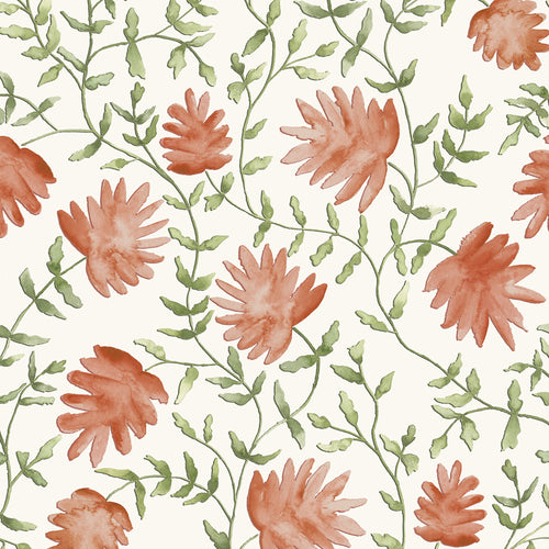  Samples - Elai  Wallpaper Sample Terracotta Voyage Maison