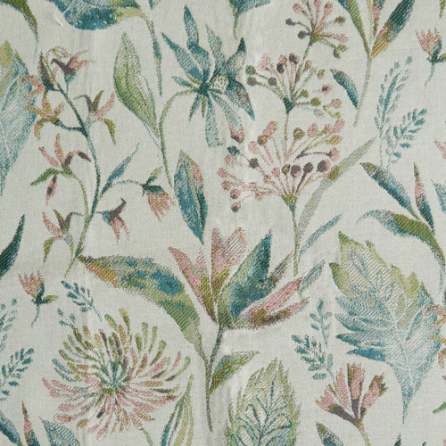 Floral Green Fabric - Elder Woven Jacquard Fabric (By The Metre) Spring Voyage Maison