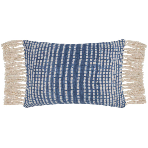 Voyage Maison Elford Printed Feather Cushion in Cobalt