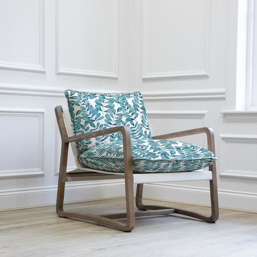 Floral Blue Furniture - Elias Solid Wood Rowan Chair Aqua Additions