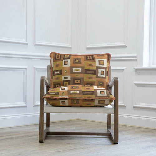 Geometric Brown Furniture - Elias Solid Wood Tallulah Chair Sepia Voyage Maison