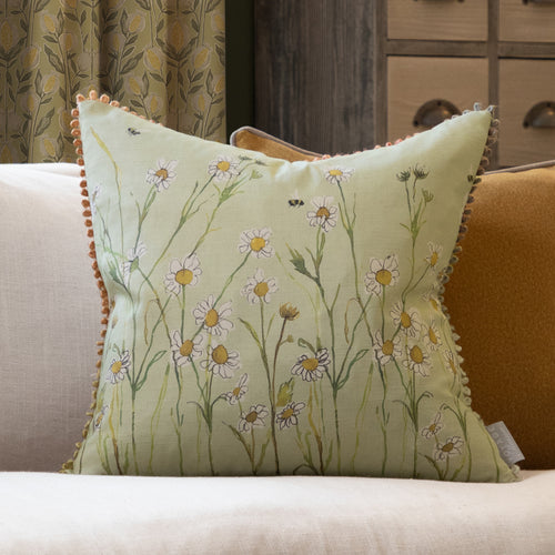 Floral Green Cushions - Ellaphie Printed Cushion Cover Sage Voyage Maison