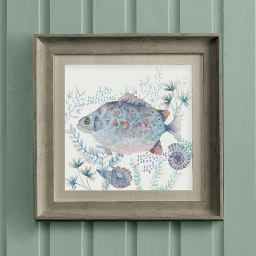 Animal Blue Wall Art - Ellero  Framed Print Stone/Marine Voyage Maison