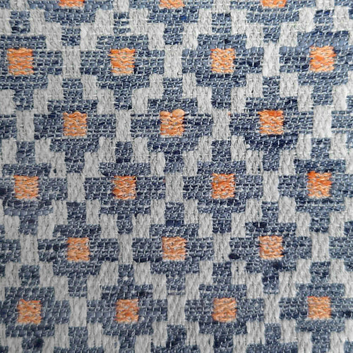 Check Blue Fabric - Elmore Woven Jacquard Fabric (By The Metre) Cornflower Voyage Maison