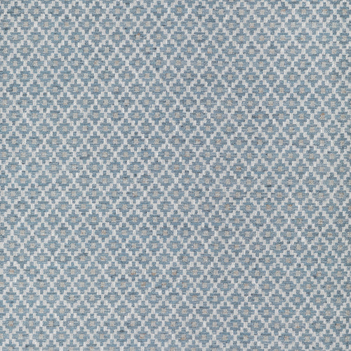 Check Blue Fabric - Elmore Woven Jacquard Fabric (By The Metre) Dawn Voyage Maison