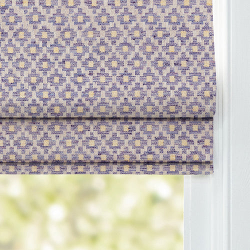 Check Purple M2M - Elmore Woven Jacquard Made to Measure Roman Blinds Default Voyage Maison