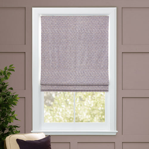 Check Purple M2M - Elmore Woven Jacquard Made to Measure Roman Blinds Default Voyage Maison