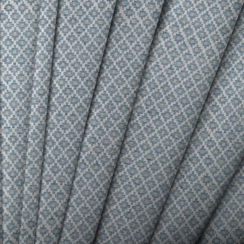 Check Blue M2M - Elmore Woven Jacquard Made to Measure Roman Blinds Default Voyage Maison