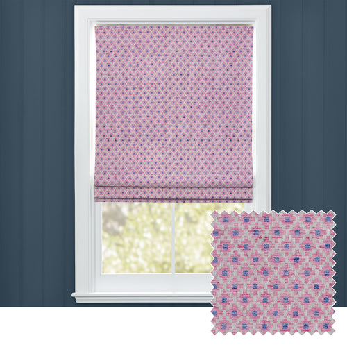 Check Pink M2M - Elmore Woven Jacquard Made to Measure Roman Blinds Default Voyage Maison