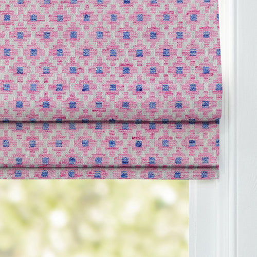 Check Pink M2M - Elmore Woven Jacquard Made to Measure Roman Blinds Default Voyage Maison