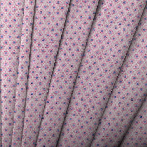 Check Pink M2M - Elmore Woven Jacquard Made to Measure Roman Blinds Default Voyage Maison