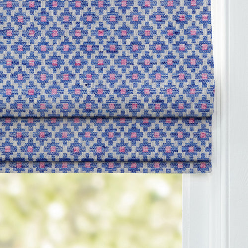 Check Blue M2M - Elmore Woven Jacquard Made to Measure Roman Blinds Default Voyage Maison