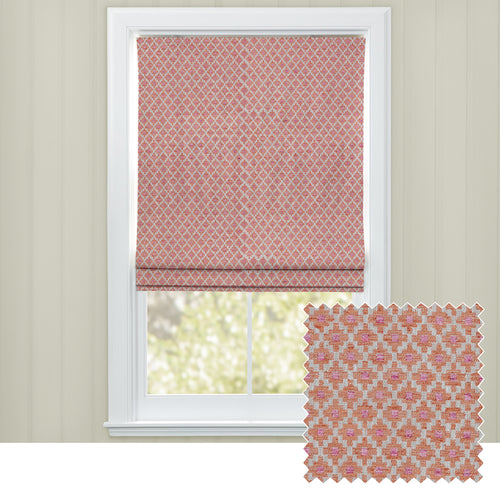 Check Orange M2M - Elmore Woven Jacquard Made to Measure Roman Blinds Default Voyage Maison