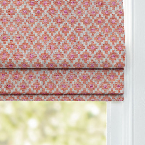 Check Orange M2M - Elmore Woven Jacquard Made to Measure Roman Blinds Default Voyage Maison